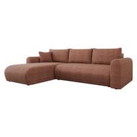 ECKSOFA Eliwo - Dunkelrosa/Schwarz, Holz/Textil (252/158cm) - MIRJAN24