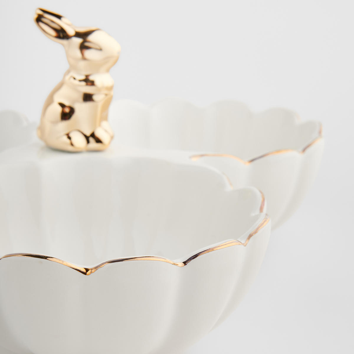 SERVIERTELLER Wonderland triple - Weiß, Stein (25/9.5/23cm) - home&you