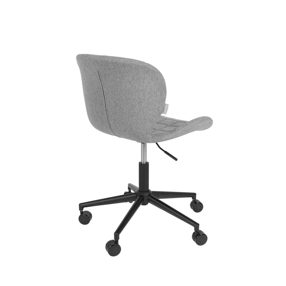 BÜROSTUHL OMG Schwarz/ Grau - Grau, Textil (65/76/65cm) - Zuiver