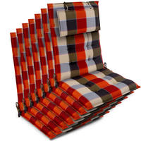 HOCHLEHNER Sun-HL 119x50x8cm Orange-Beige-Kariert (7tlg) - Orange, Textil (50/120cm) - Beautissu 
