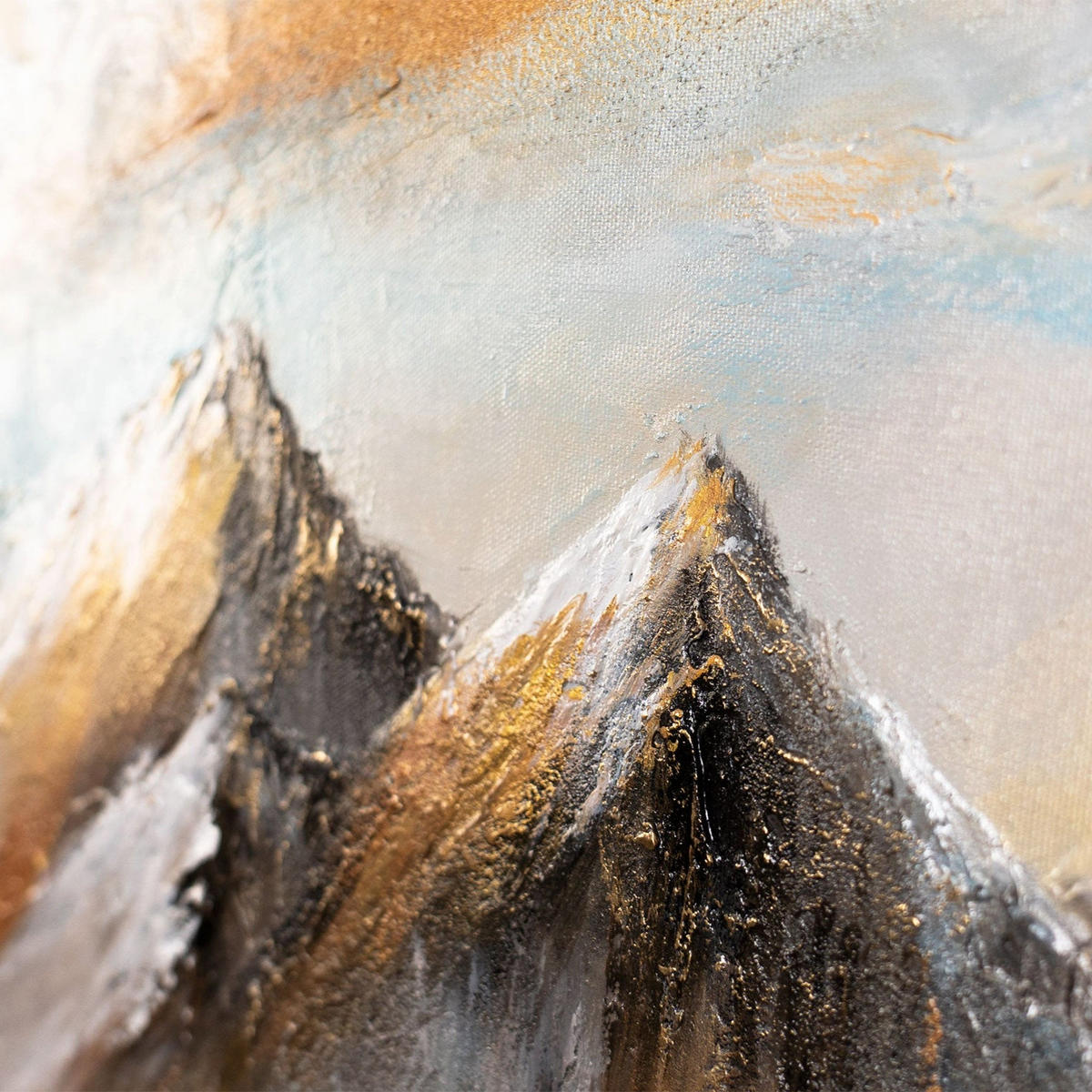 GEMÄLDE Berglicht auf Keilrahmen 115x50 cm - Multicolor, Holz (115/50cm) - YS-art gallery