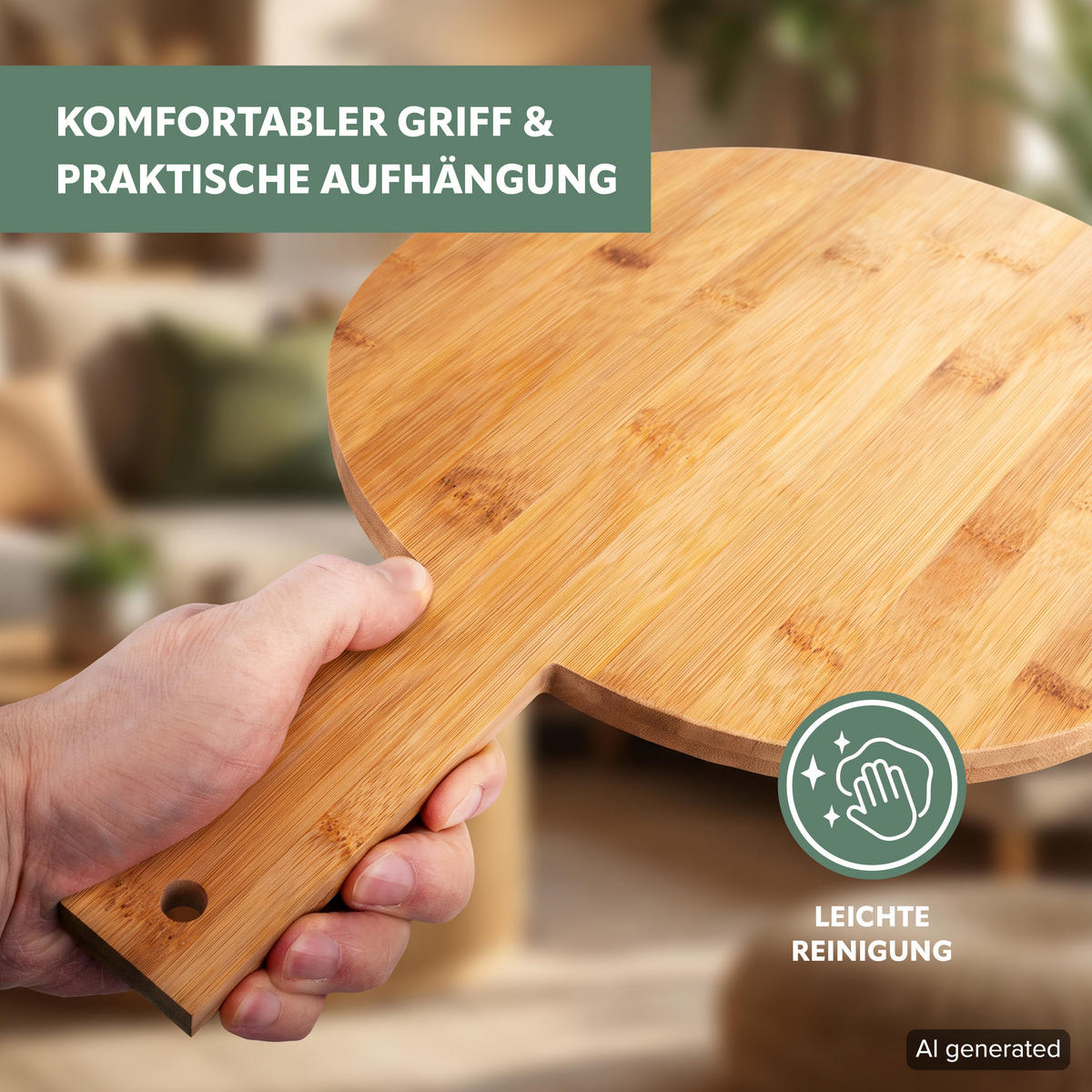 SERVIERBRETT, Bambus - Braun, Holz (33/45/1.5cm) - bremermann