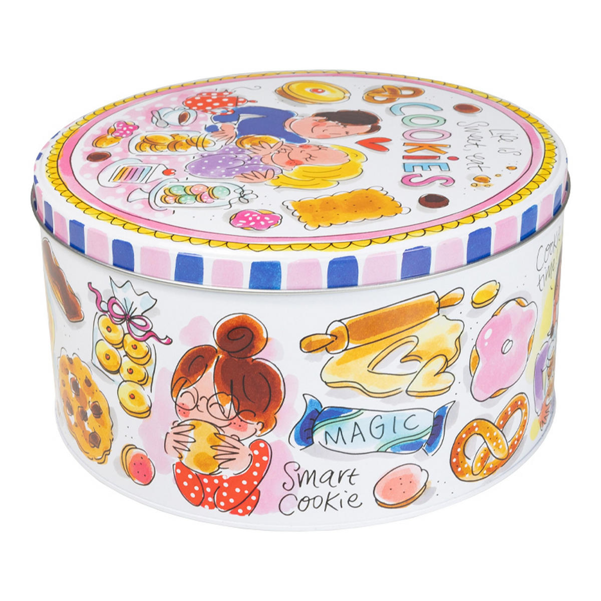 DOSEN Keks in Bunt - 20cm - Multicolor, Metall (19.8/10/19.8cm) - Blond Amsterdam
