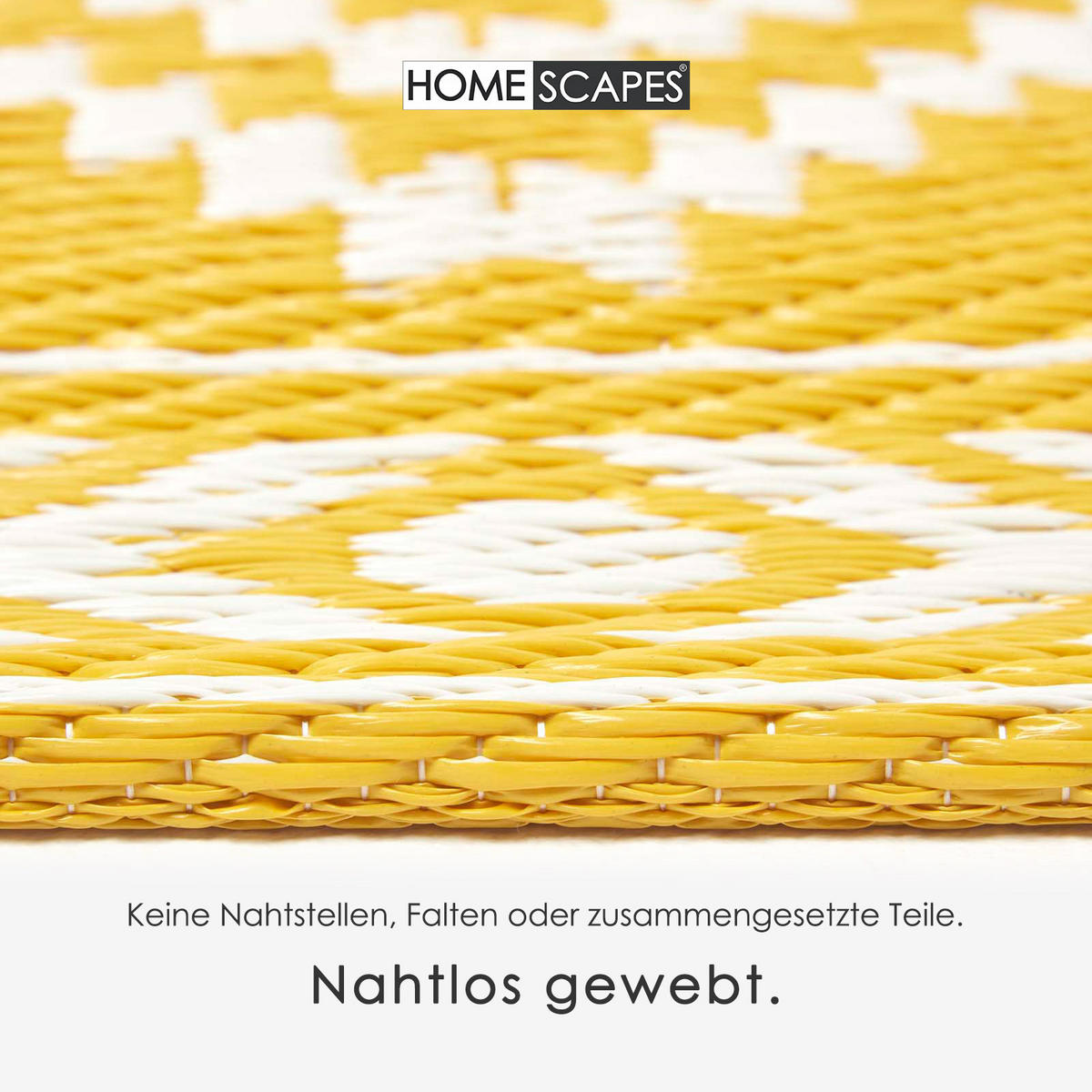 OUTDOORTEPPICH Anna mit Ethno-Muster 120/180 cm - Gelb, Kunststoff (120/180cm) - Homescapes