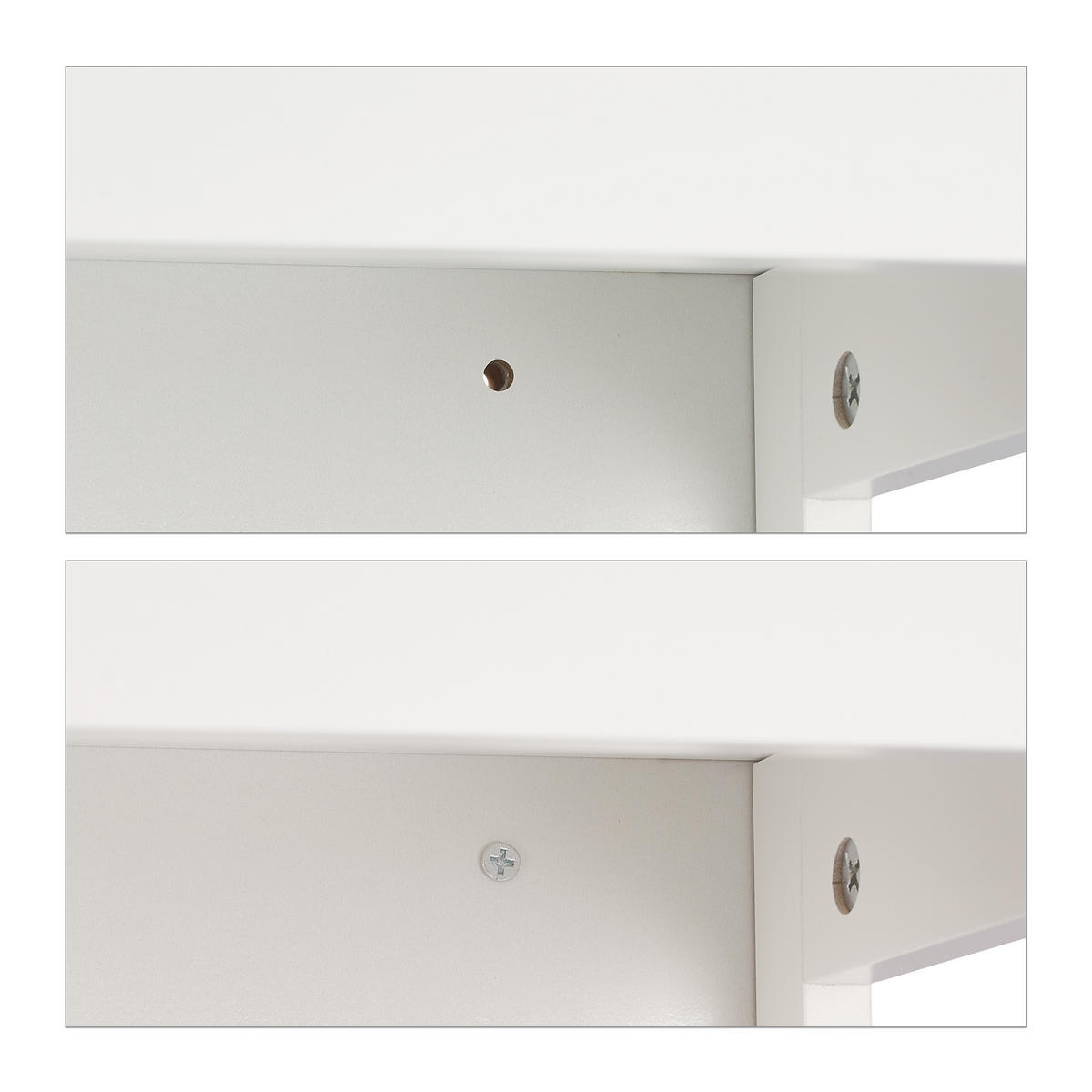 BADEZIMMERSCHRANK - Weiß, Holzwerkstoff (30/90/30cm) - Relaxdays