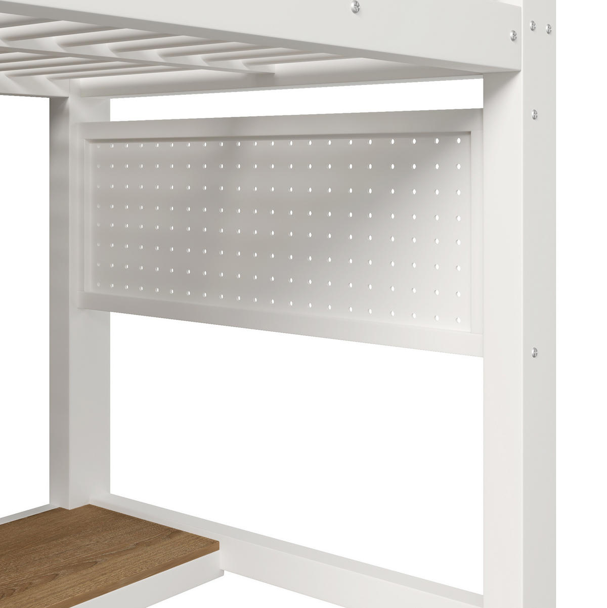 HOCHBETT 90/200 cm aus Metall mit LED-Lichtleiste, Weiß - Weiß, Metall (90/200cm) - OKMYHOME