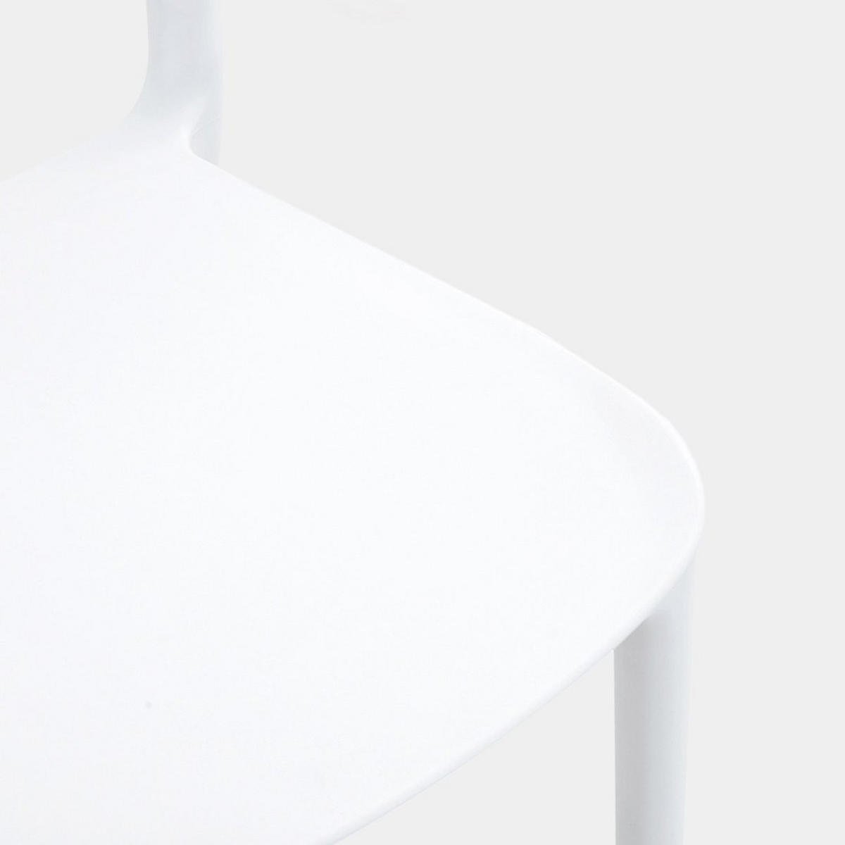 STUHL FÜR DRAUSSEN Klint Weiß 46 cm x 83 cm - Weiß, Kunststoff (46/83/58cm) - Klast Home