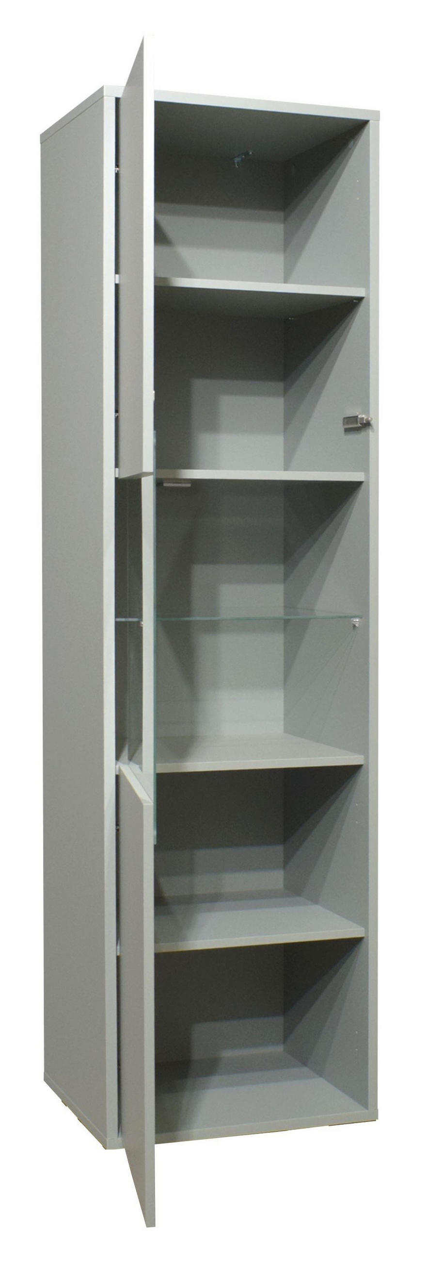 VITRINE Erna 51x45x182 Pinie Green matt Lack - Grün, Holzwerkstoff (51/182/45cm) - 58aufmkessel