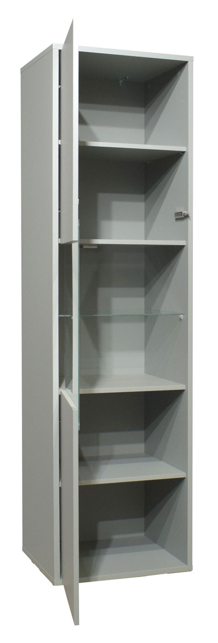 VITRINE Erna 51x45x182 Pinie Green matt Lack - Grün, Holzwerkstoff (51/182/45cm) - 58aufmkessel