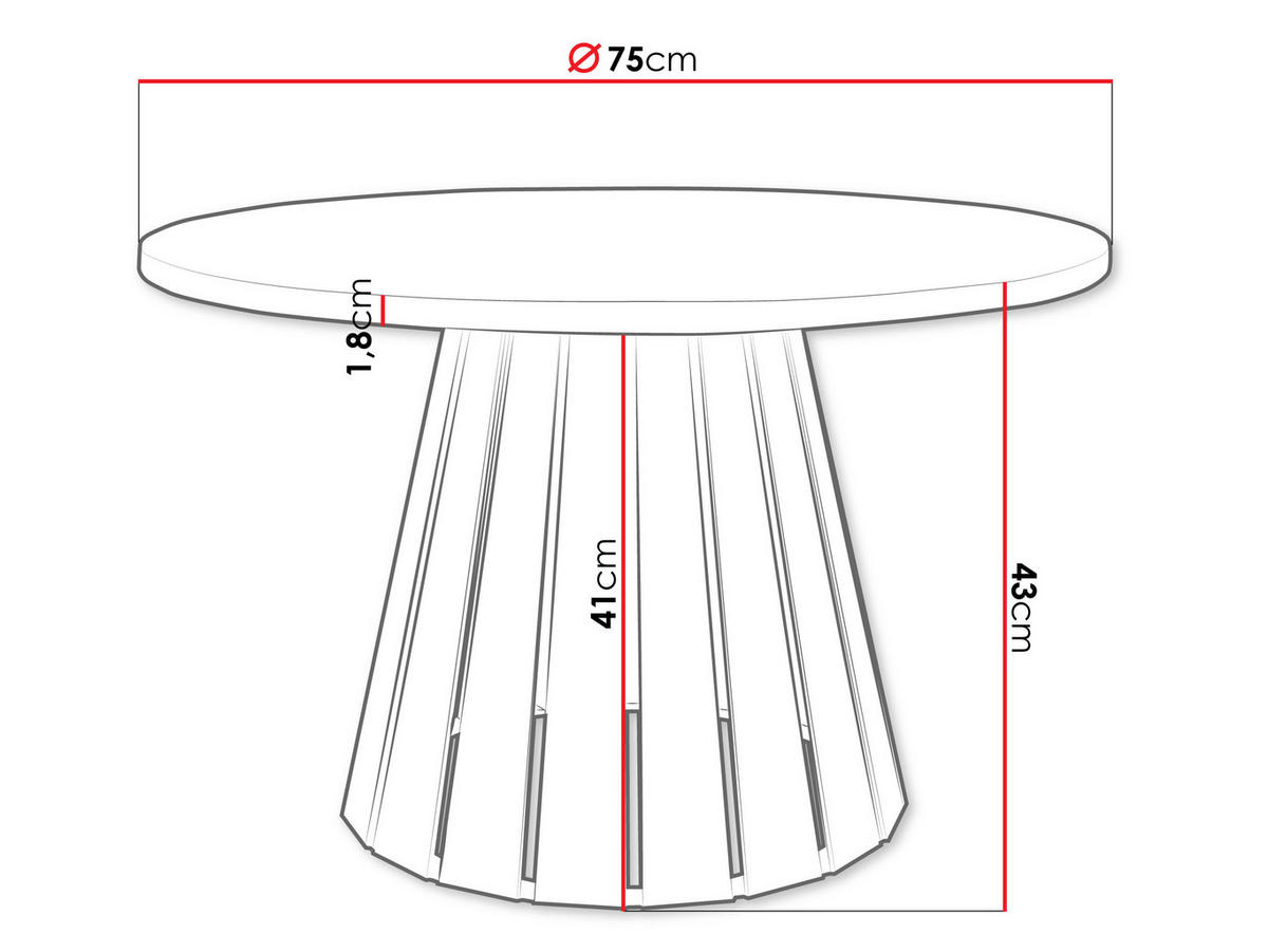 COUCHTISCH Circolo Cashmere - Kaschmir, Holzwerkstoff/Metall (75/75/45cm) - MIRJAN24