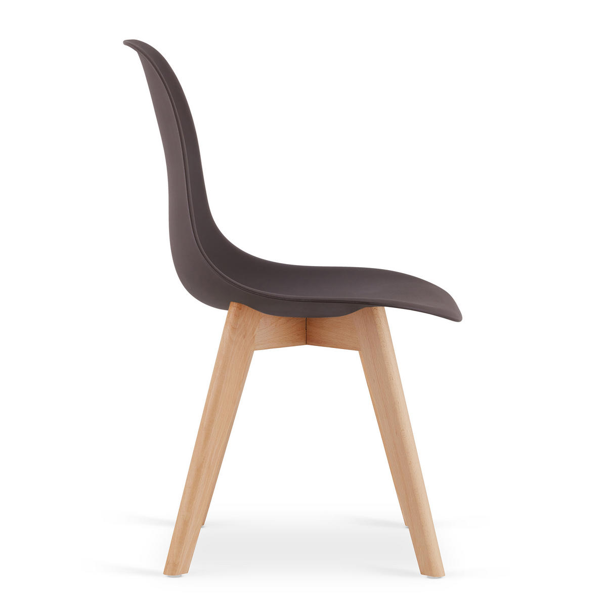 ESSZIMMERSTUHL 2-er Set KITO Kaffeesitz, natürliche Beine - Naturfarben/Braun, Kunststoff (46/80/54.5cm) - Valora