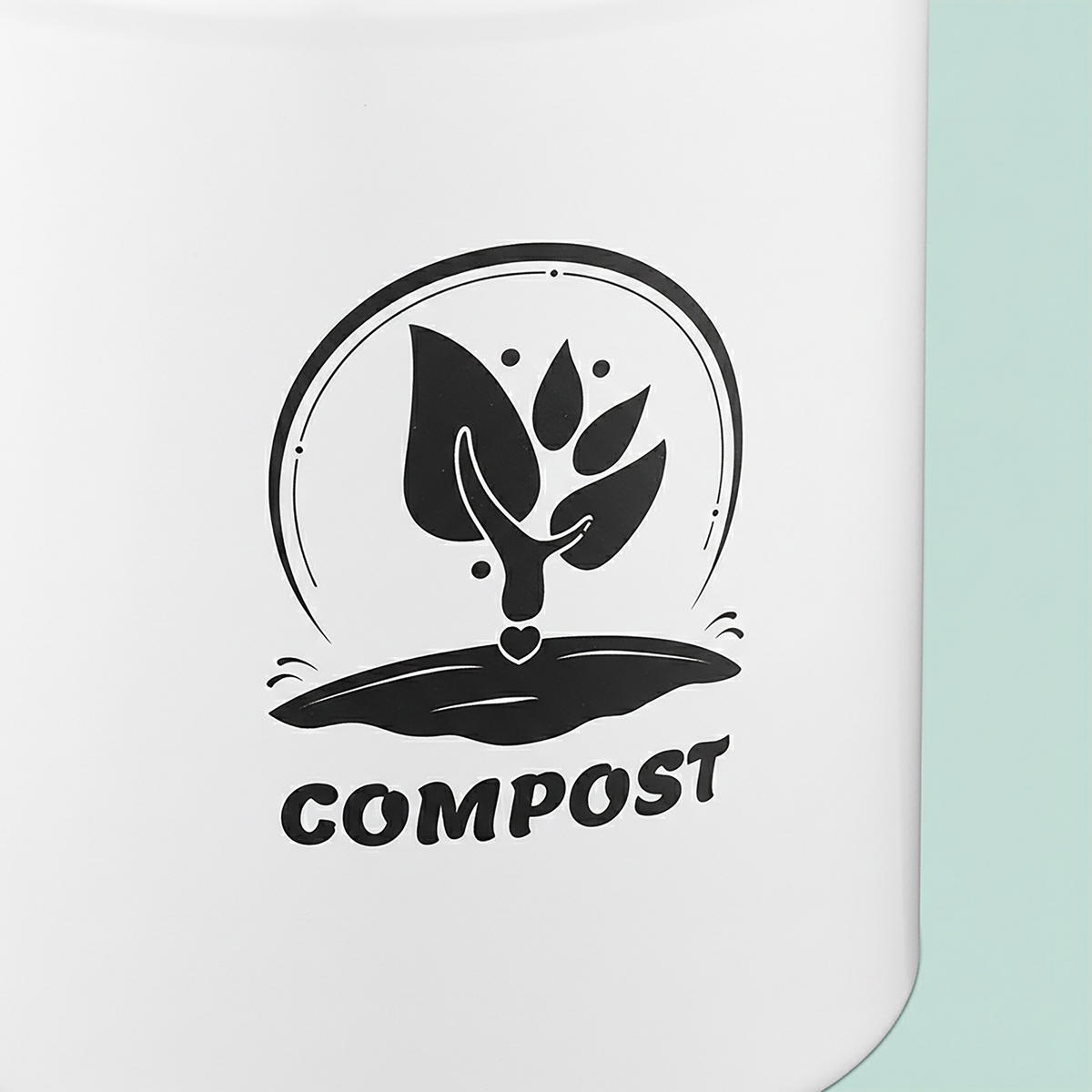 KOMPOSTÉR - biela, kov/textil (21/29/18.5cm) - Relaxdays