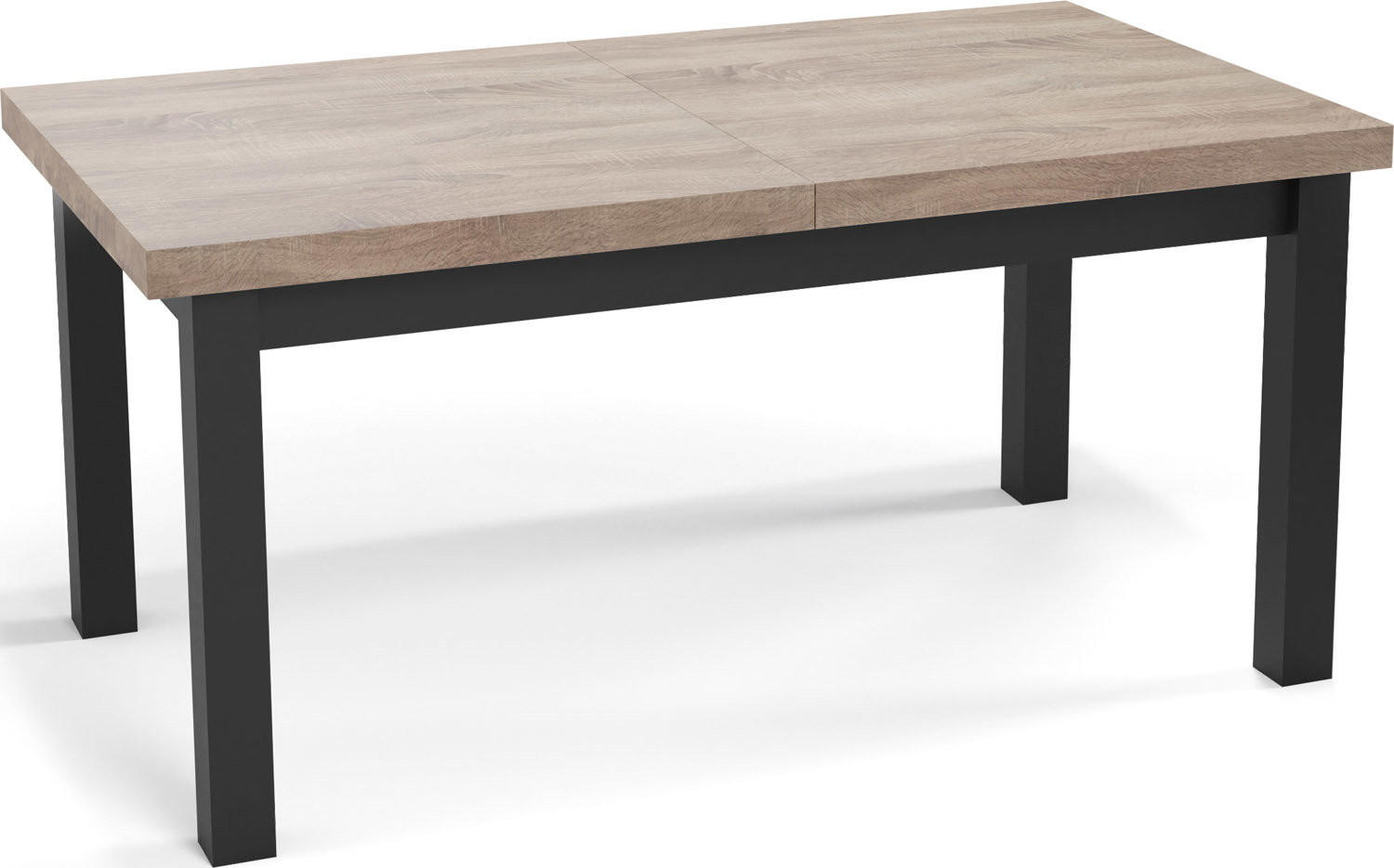 ESSTISCH Gemini rechteckig ausziehbar, Sonoma Eiche 140-180/80/78 cm - Schwarz/Braun, Holz/Holzwerkstoff (80/180/78cm) - WFL GROUP