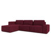 ECKSOFA L Form Arkleton Bordeaux 360/180/93 cm Links mit Schlaffunktion - Bordeaux/Schwarz, Kunststoff/Textil (180/360cm) - AX Living