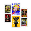 POSTER Set Mit 6 Graffiti Pop Marilyn Kurt Cobain Frida Mona Lisa Basquiat A3 & A4 Weißer Rahmen - Weiß, Papier (29/3/42cm) - Nacnic