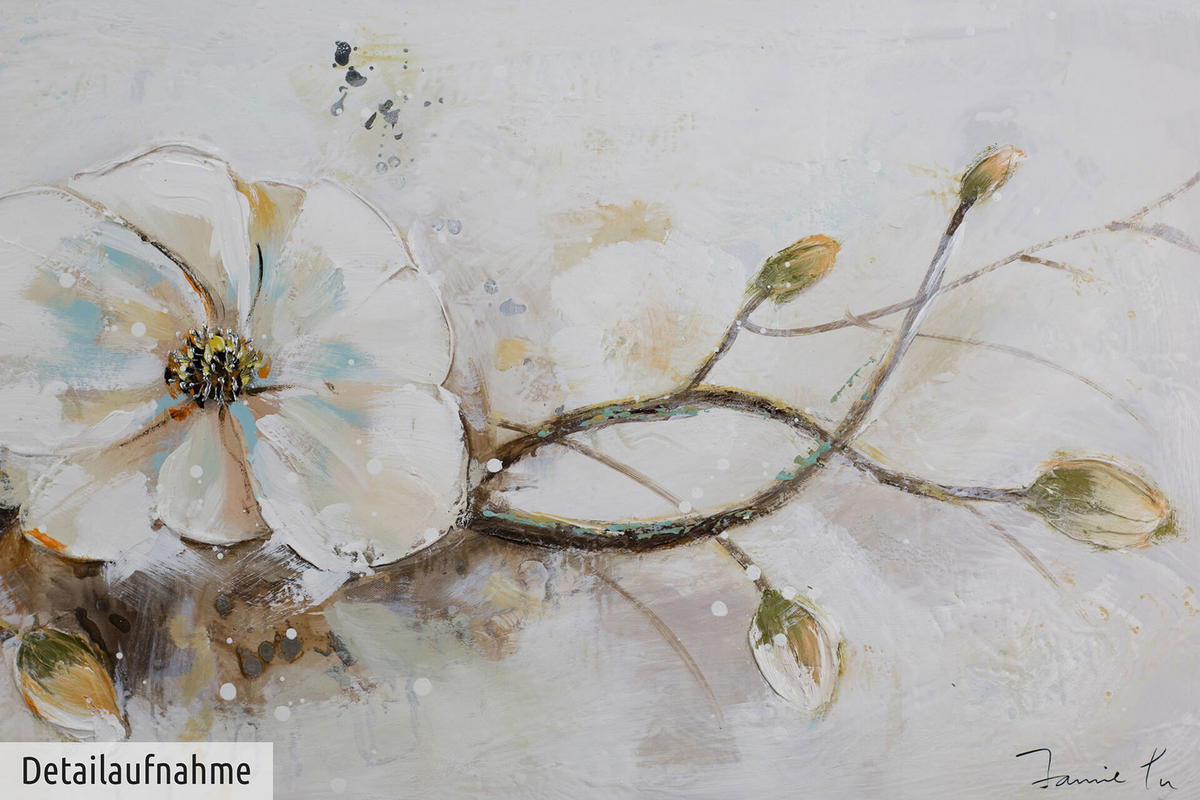 ÖLGEMÄLDE 150/50 cm - Weiß, Holz/Textil (2.1/50cm) - KUNSTLOFT