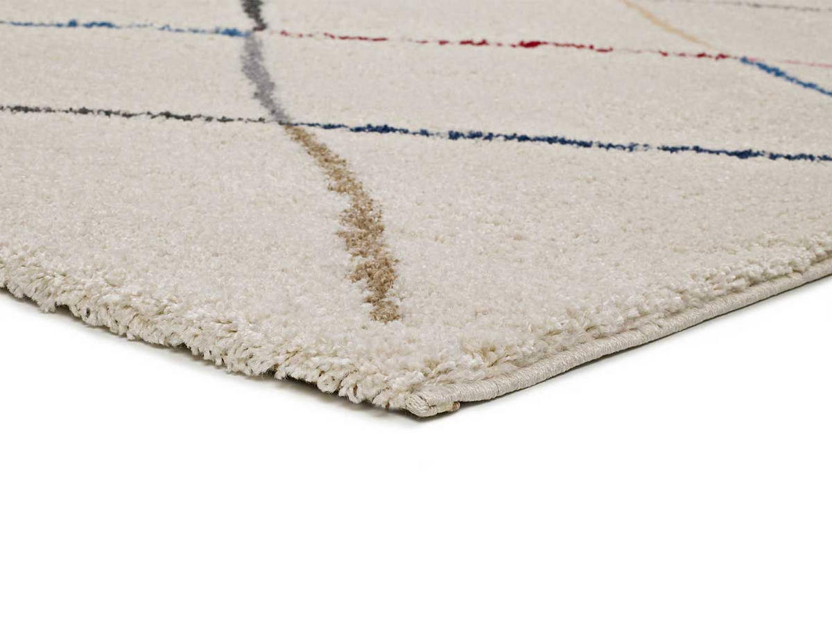 HOCHFLORTEPPICH Weiß Kasbah 133/190 cm - Weiß, Naturmaterialien/Textil (133/190cm) - Atticgo