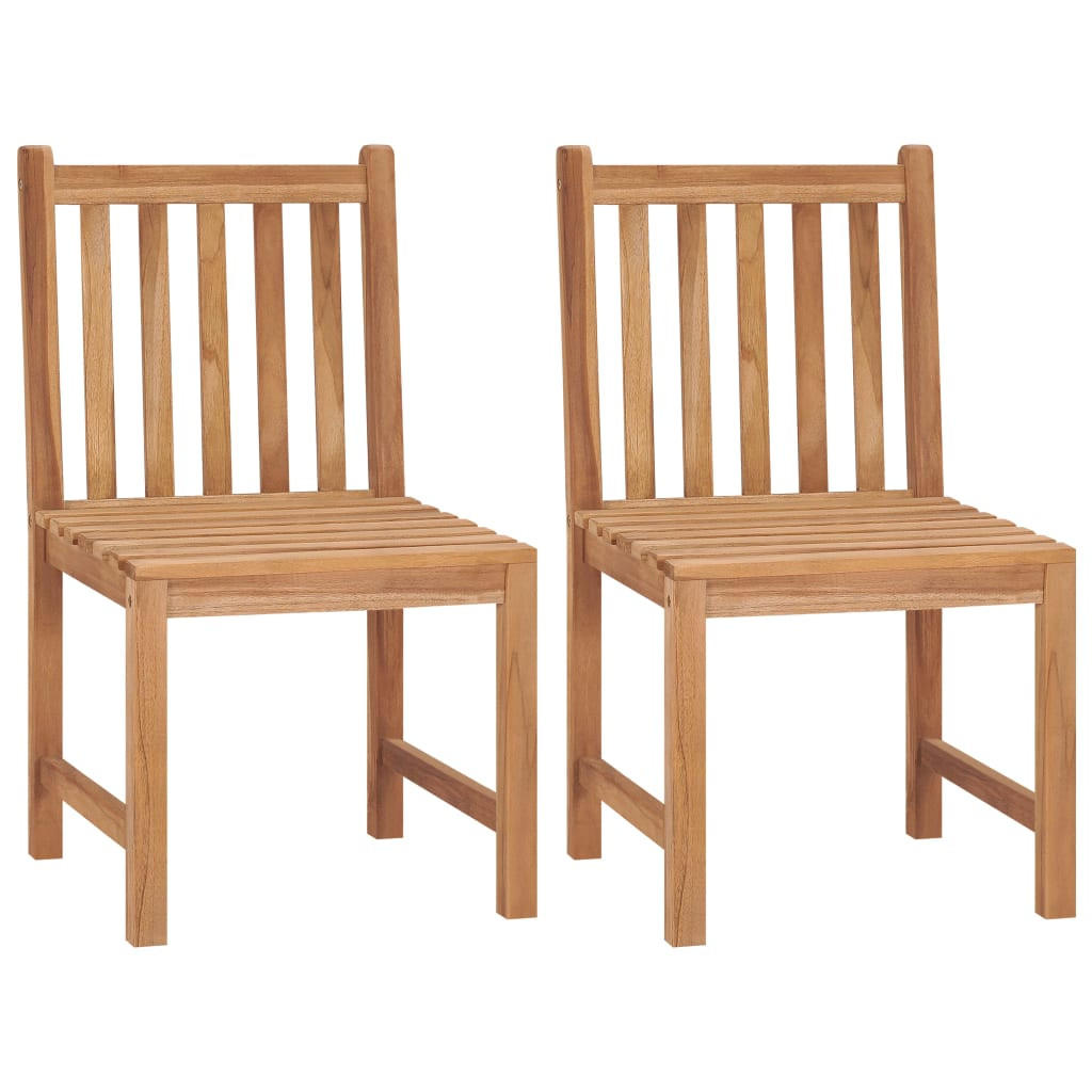 GARTENSTÜHLE 2er Set Massivholz Teak - Braun, Holz (50/90/53cm) - vidaXL