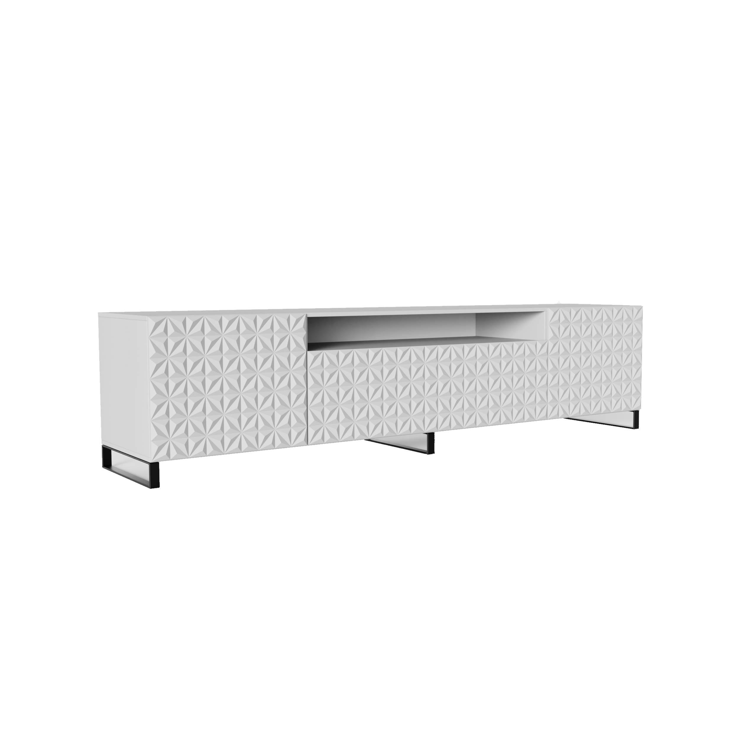 Meblini Tv-Schrank Weiß 200x53x41 cm