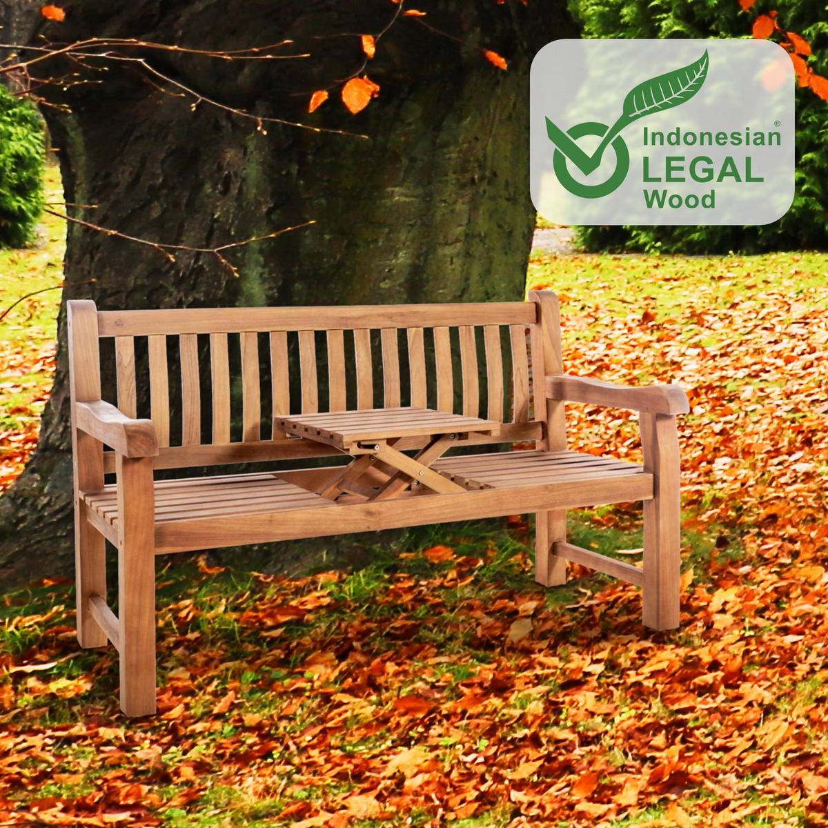 GARTENBANK 150/61 cm Holz teak - Teakfarben, Holz (150/93/61cm) - CLP