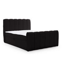 BOXBETT mit Topper und Stauraum 120x200 cm in Schwarz - Schwarz, Textil (120/200cm) - Home Collective