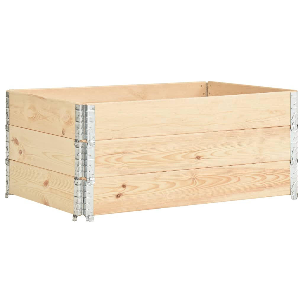 HOCHBEETE 3 Stk. 100x150 cm Kiefer Massivholz - Braun, Holz (100/19/150cm) - furnicato