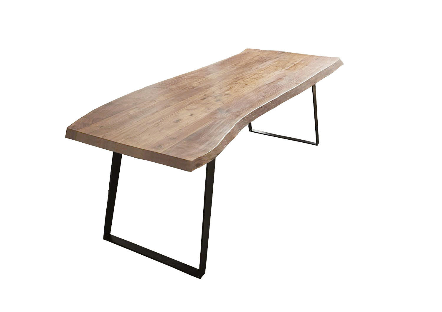 ESSTISCH HALMSTAD - Beige/Schwarz, Holz/Metall (100/260/79cm) - SAM