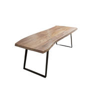 ESSTISCH HALMSTAD - Beige/Schwarz, Holz/Metall (100/280/79cm) - SAM