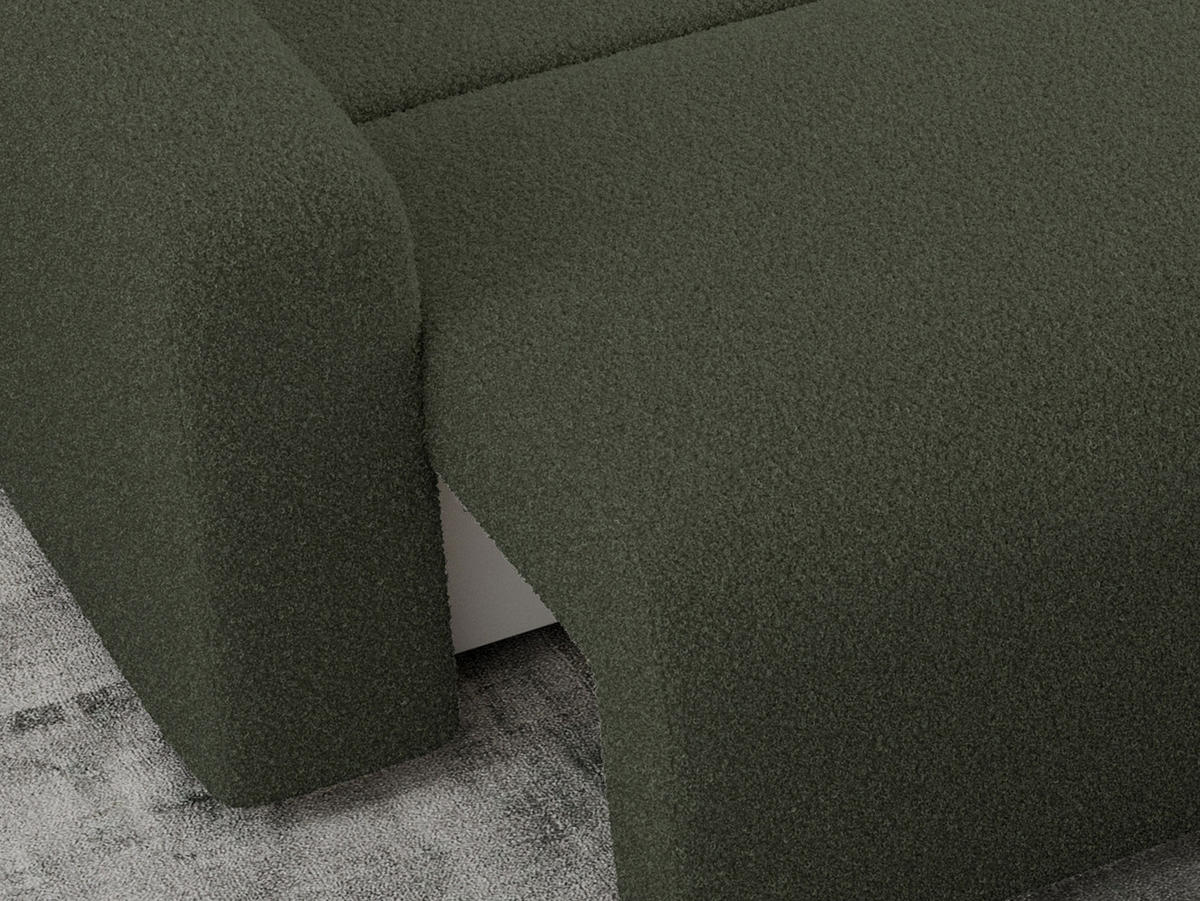 ECKSOFA ARGOS Grün Boucle - Schwarz/Grün, Kunststoff/Textil (245/150cm) - MKS