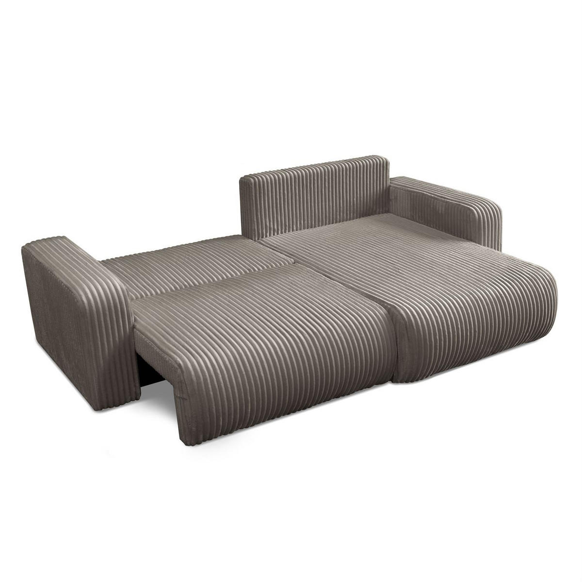 Ecksofa MOVE mit Schlaffunktion und Bettkasten, Tilia 11 - Hellbraun, Textil (247/143cm) - Lookway