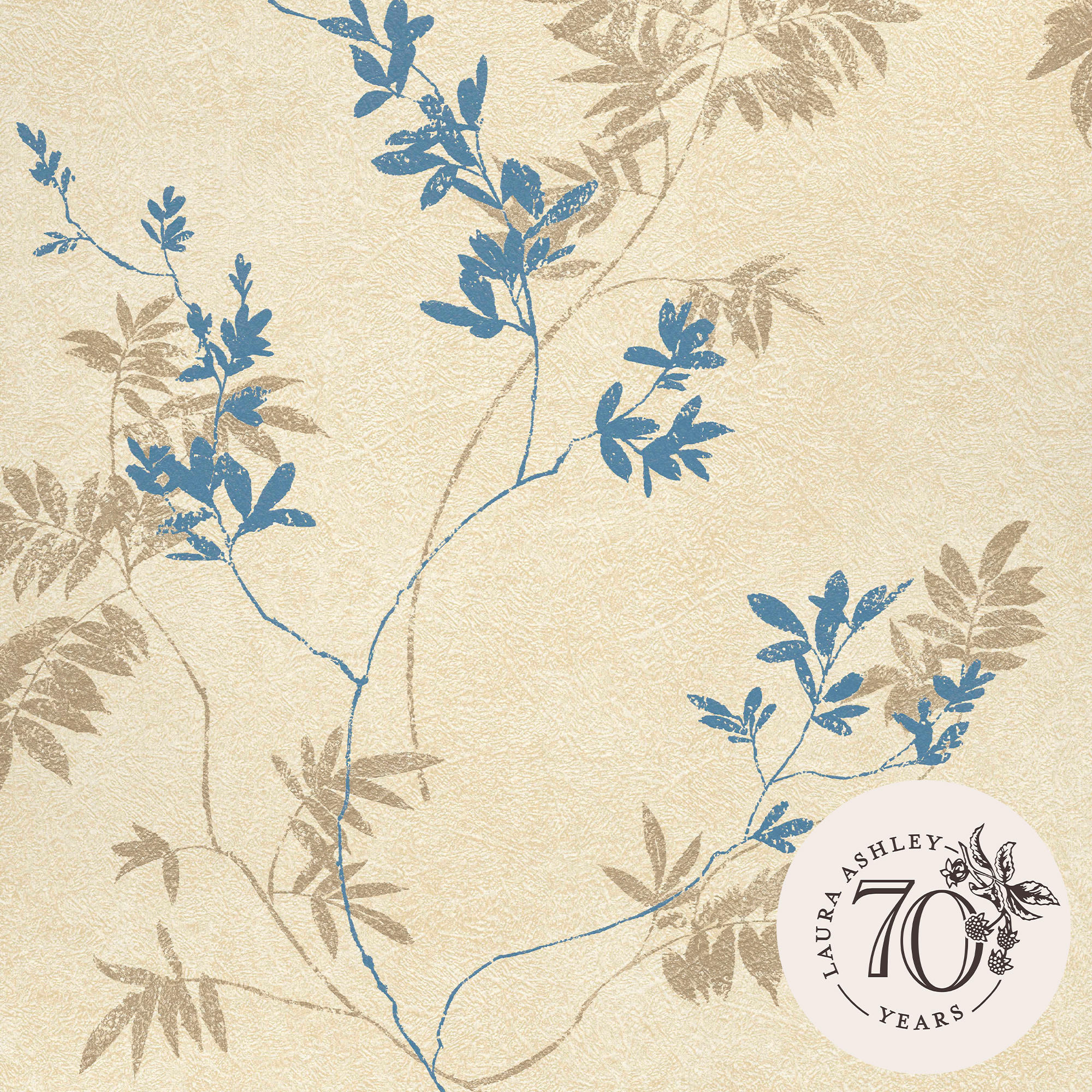 Laura Ashley Vliestapete Gold 52x1000 cm