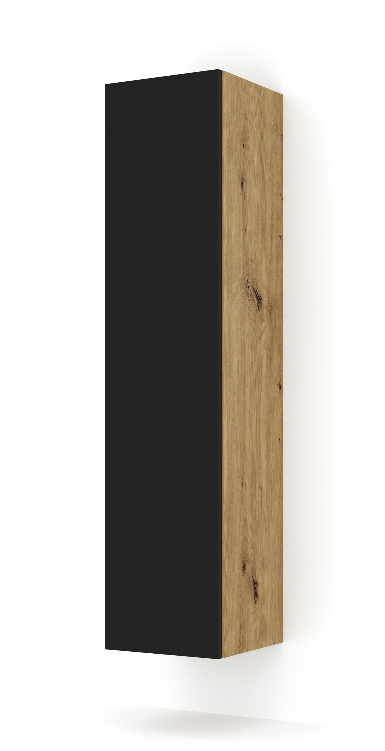 HÄNGESCHRANK Artisan Eiche, Schwarz 35/150/35 - Schwarz, Holzwerkstoff (35/150/35cm) - RAUMHIRSCH FURNITURE