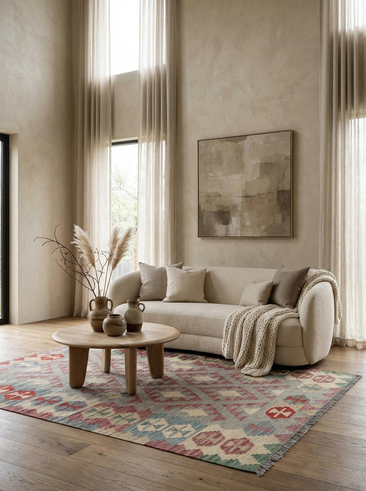 HANDWEBTEPPICH Kelim Gashgai Grau 191/154 cm Schurwolle - Grau, Textil (154/191cm) - Looma