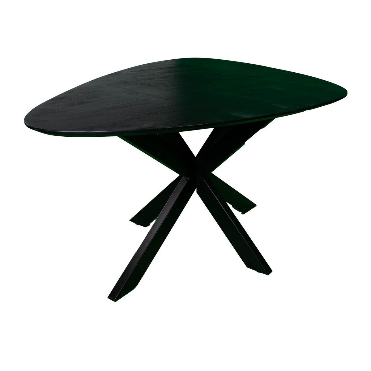 ESSTISCH, dreieckig aus Holz 160cm, schwarz - Schwarz, Holz (160/120/76cm) - Giga Meubel