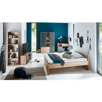 JUGENDZIMMER SET 5-tlg. Alessio - Anthrazit/Silberfarben, Holzwerkstoff/Kunststoff (140/1/200cm) - arthur berndt