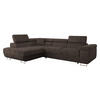 ECKSOFA Torezio, Seite: Links - Dunkelbraun, Holz/Textil (274/203cm) - MIRJAN24