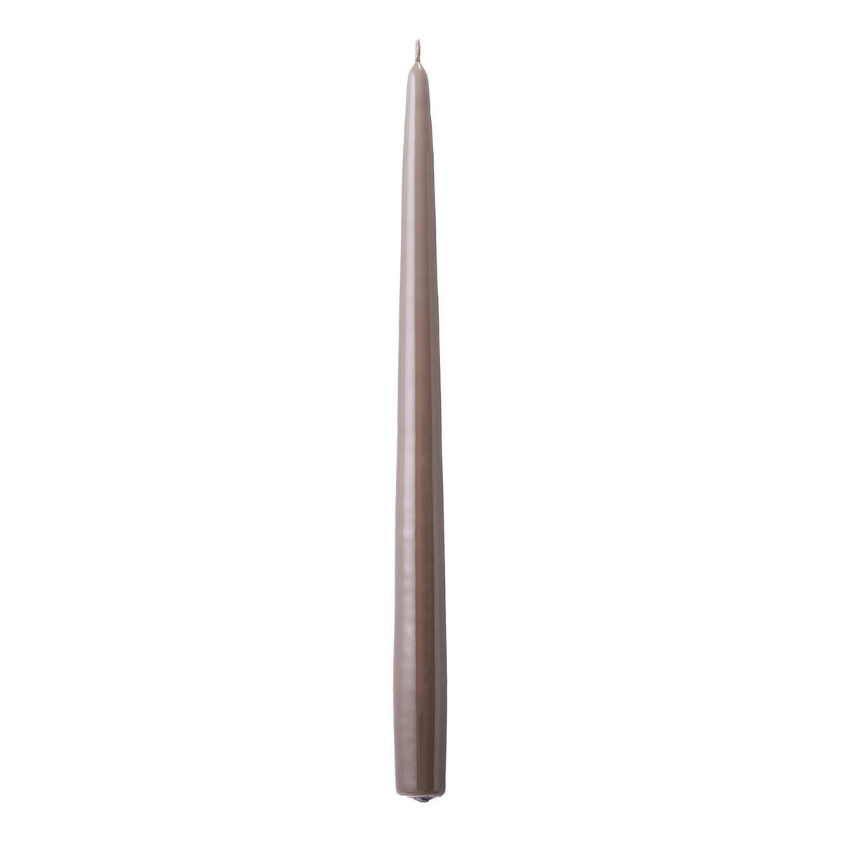 KERZE (12er-Set) Twin Flame konische Zwillingskerzen - Taupe, Paraffin (4/31/2cm) - Butlers