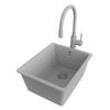 GRANITSPÜLE Venedig Slim Easy, 2-er set Grau 36/44 cm 1 Becken + Küchenarmatur 38/14 cm + Ablauf-Set ab 40er Unterschrank - Grau, Kunststoff (36/20/44cm) - Primagran