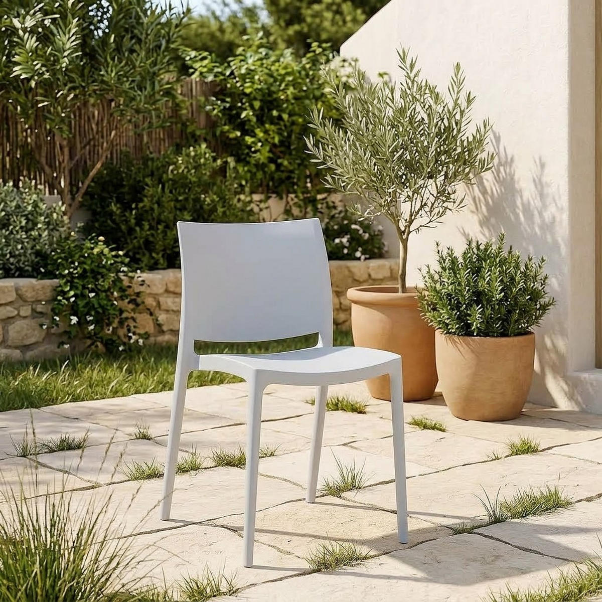 STUHL ENZO hellgrau - Hellgrau, Kunststoff (44/81/45cm) - Légia Home