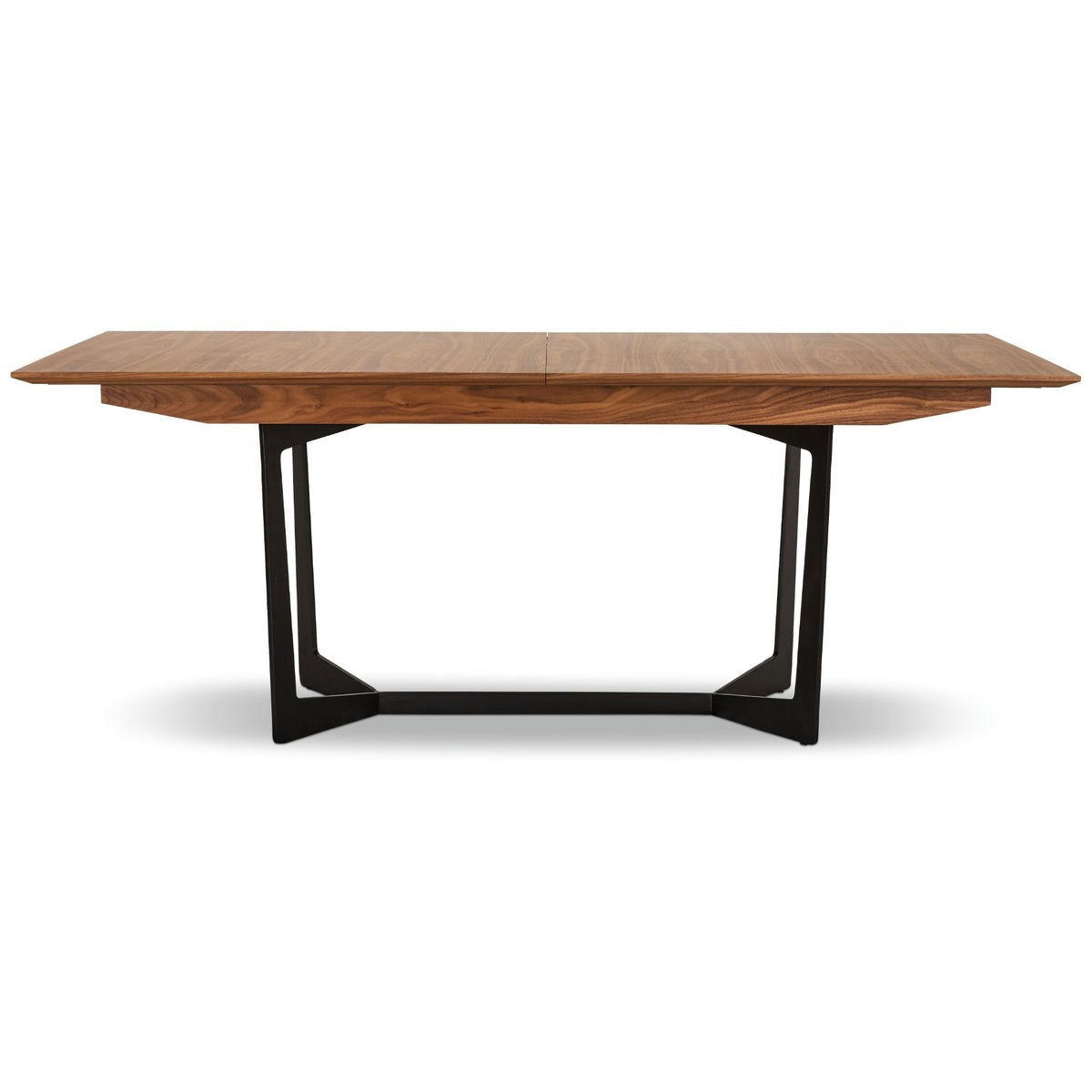 ESSTISCH 200/100/76 Amerikanisches Walnussfurnier rechteckig - Schwarz/Braun, Holz/Metall (200/100/76cm) - Furnhouse