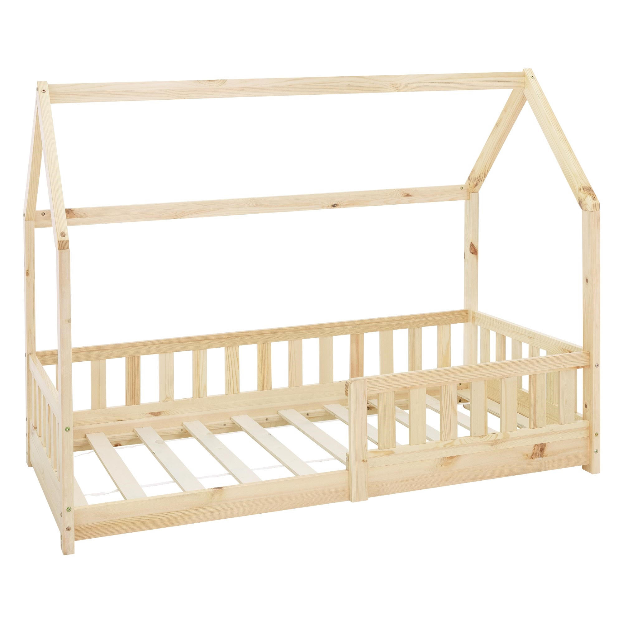 KINDERBETT mit Dach 80x160 cm Natur - Naturfarben, Holz (80/160cm) - ML-DESIGN