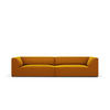 SOFA Ruby aus Samt gelb 4 Sitzplätze - Gelb, Textil (93/69/302cm) - Micadoni