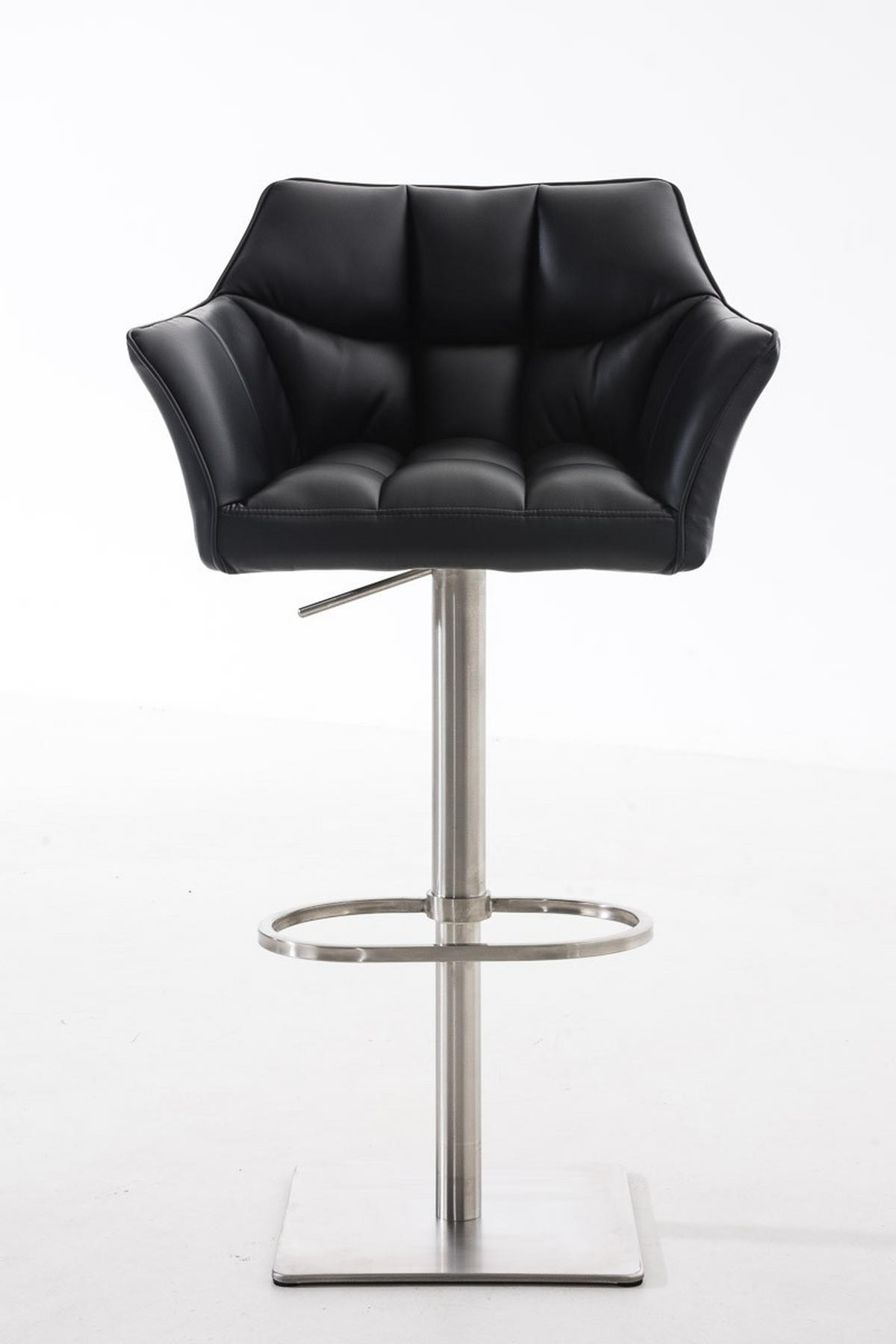 BARHOCKER Damaso 88x64x45 cm schwarz - Schwarz, Leder (64/88/45cm) - furnicato