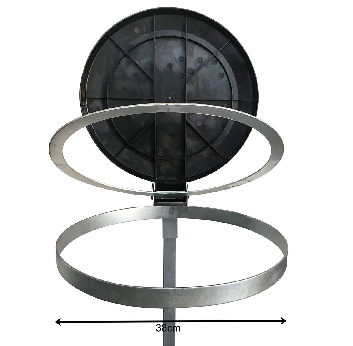 ROLLBARER Doppel-Müllsackständer mit 4 Rollen verzinkt - Silberfarben, Metall (80/96/43cm) - QUICK STAR