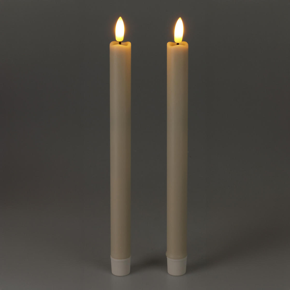LED-TISCHKERZEN gewachst 25 cm - Beige, Paraffin (2/2/25cm) - Home Styling Collection