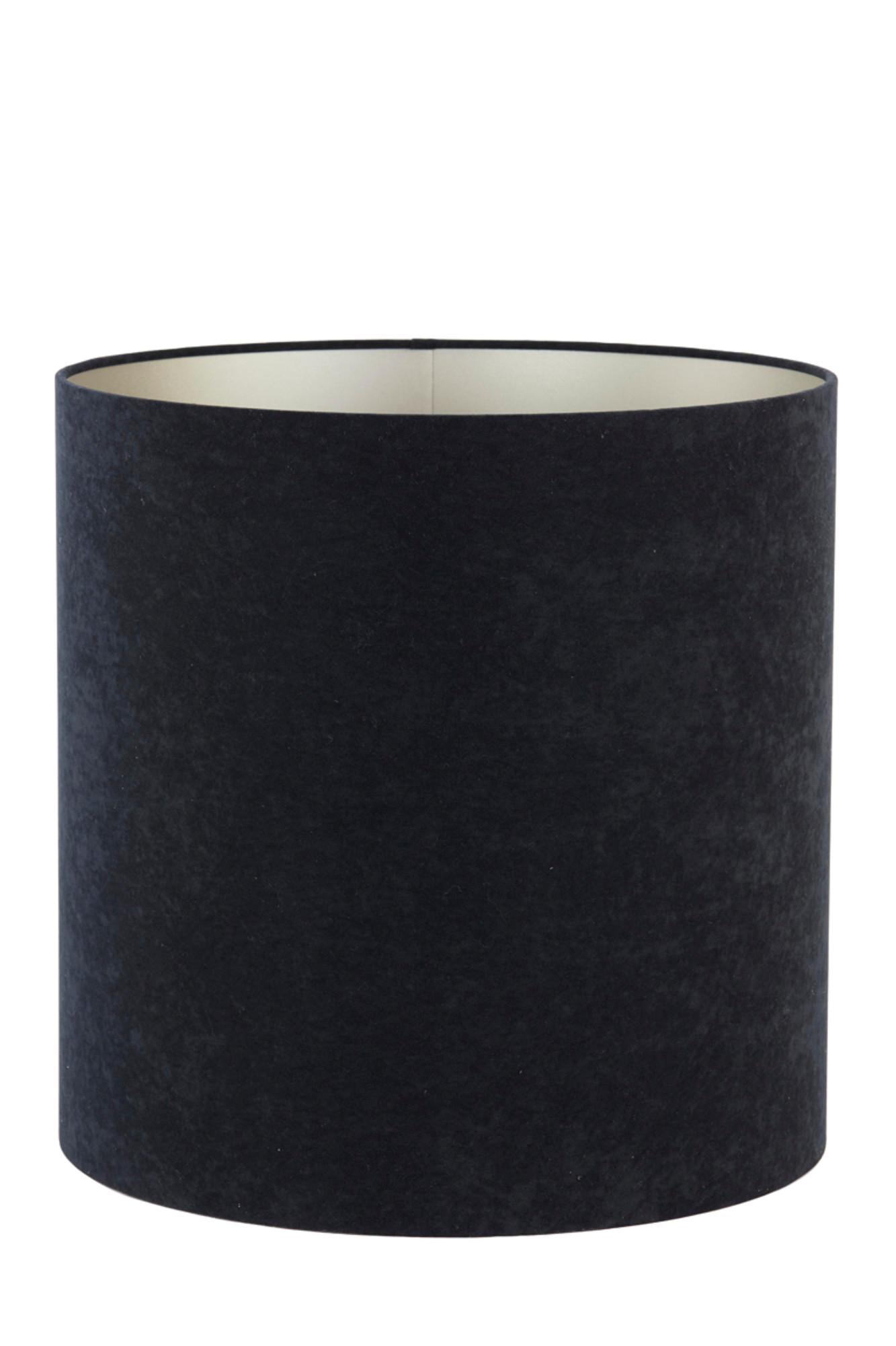 LAMPENSCHIRM Samt Schwarz Ø45/45 cm - Schwarz, Textil (45/45/45cm) - Light & Living