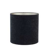 LAMPENSCHIRM Samt Schwarz Ø45/45 cm - Schwarz, Textil (45/45/45cm) - Light & Living