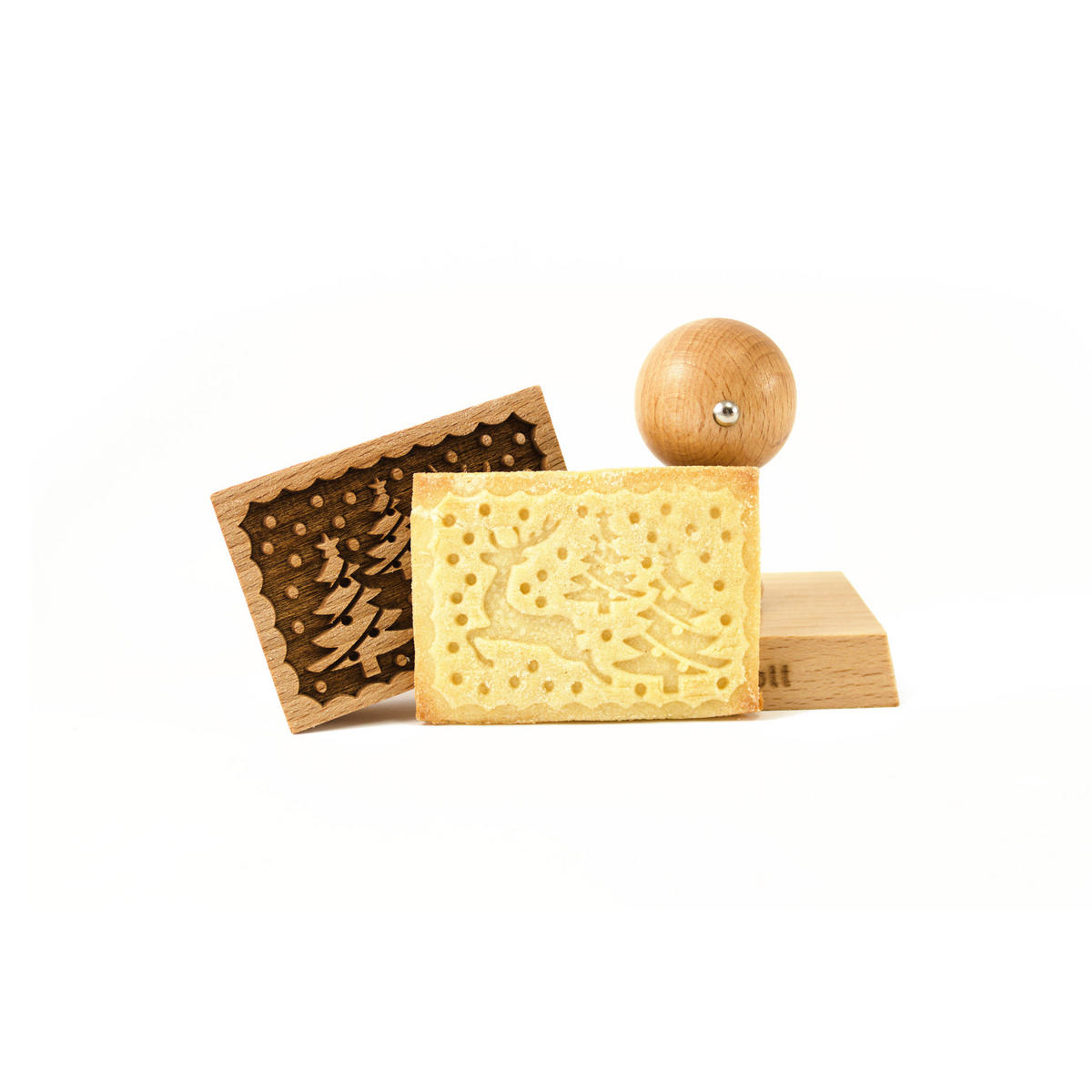 KEKSSTEMPEL Rentier Weihnacht, 70x50 mm, Buchenholz - Braun, Holz (7/7/5cm) - Folkroll