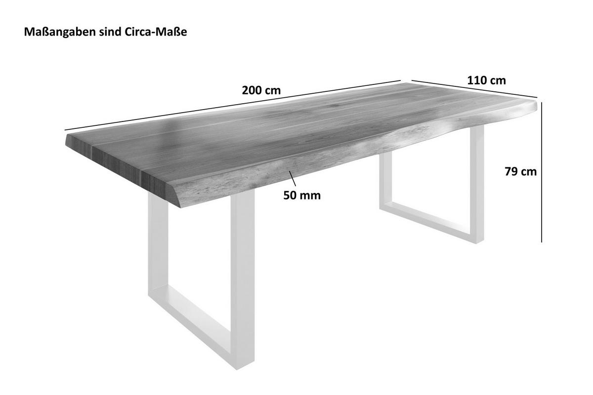 ESSTISCH TITAN - Schwarz/Braun, Holz (110/200/79cm) - SAM