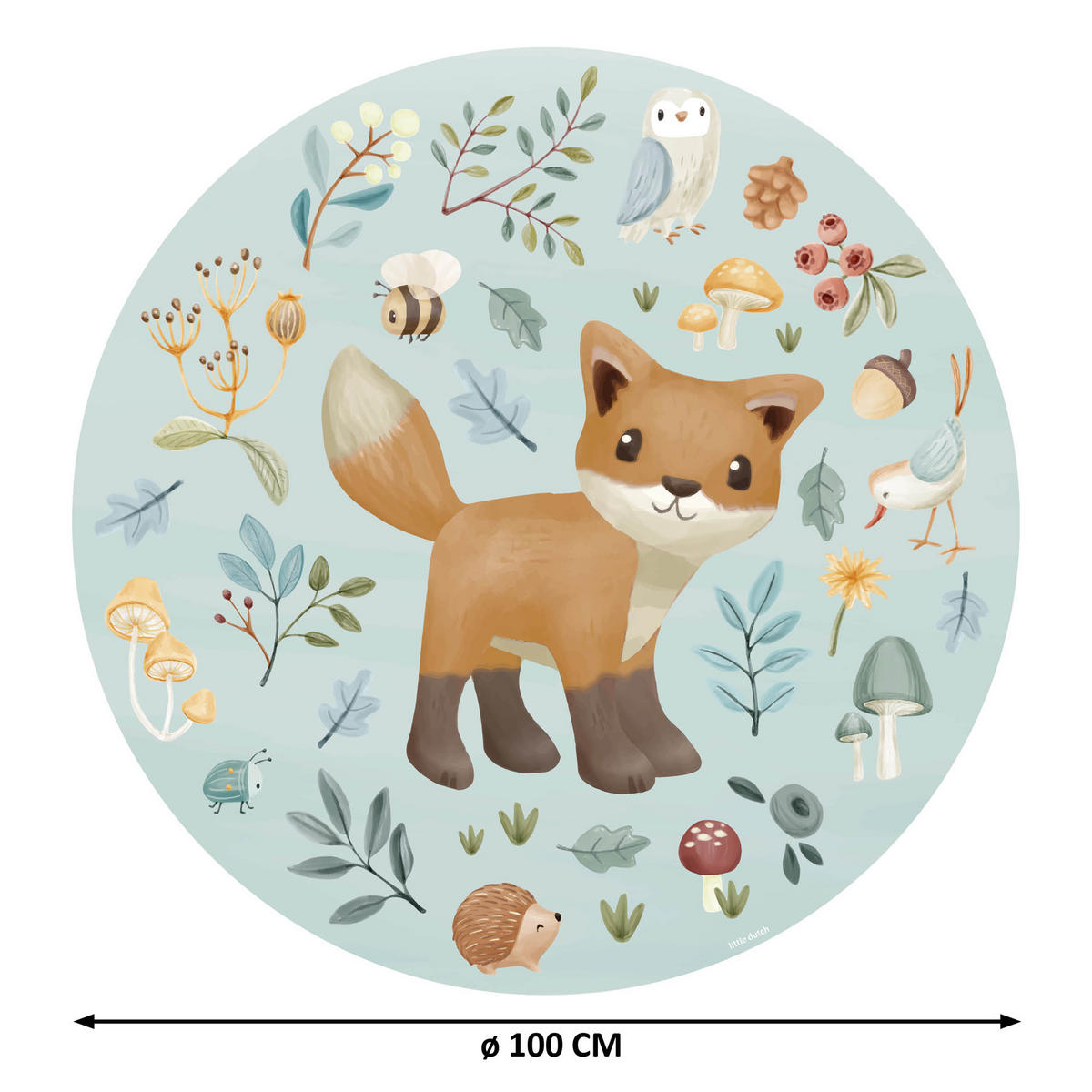 TAPETENKREIS Waldfreunde - Multicolor, Papier/Kunststoff (100/100cm) - Little Dutch
